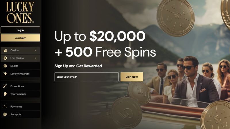 Lucky Ones Casino screenshot showing game lobby